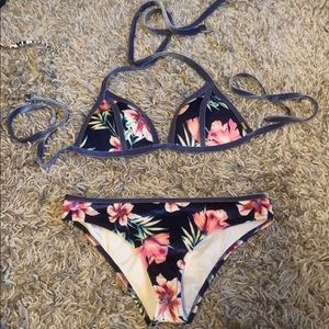 PINK VS Floral Velvet Bikini Set